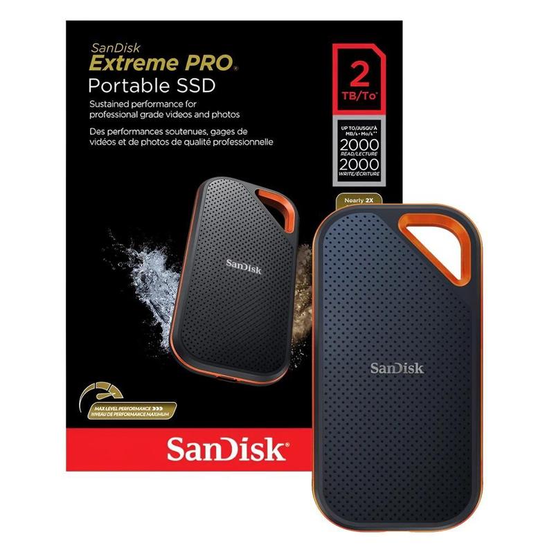 SSD 2TB Externo Portátil SanDisk Extreme PRO USB 3.2 Gen 2x2